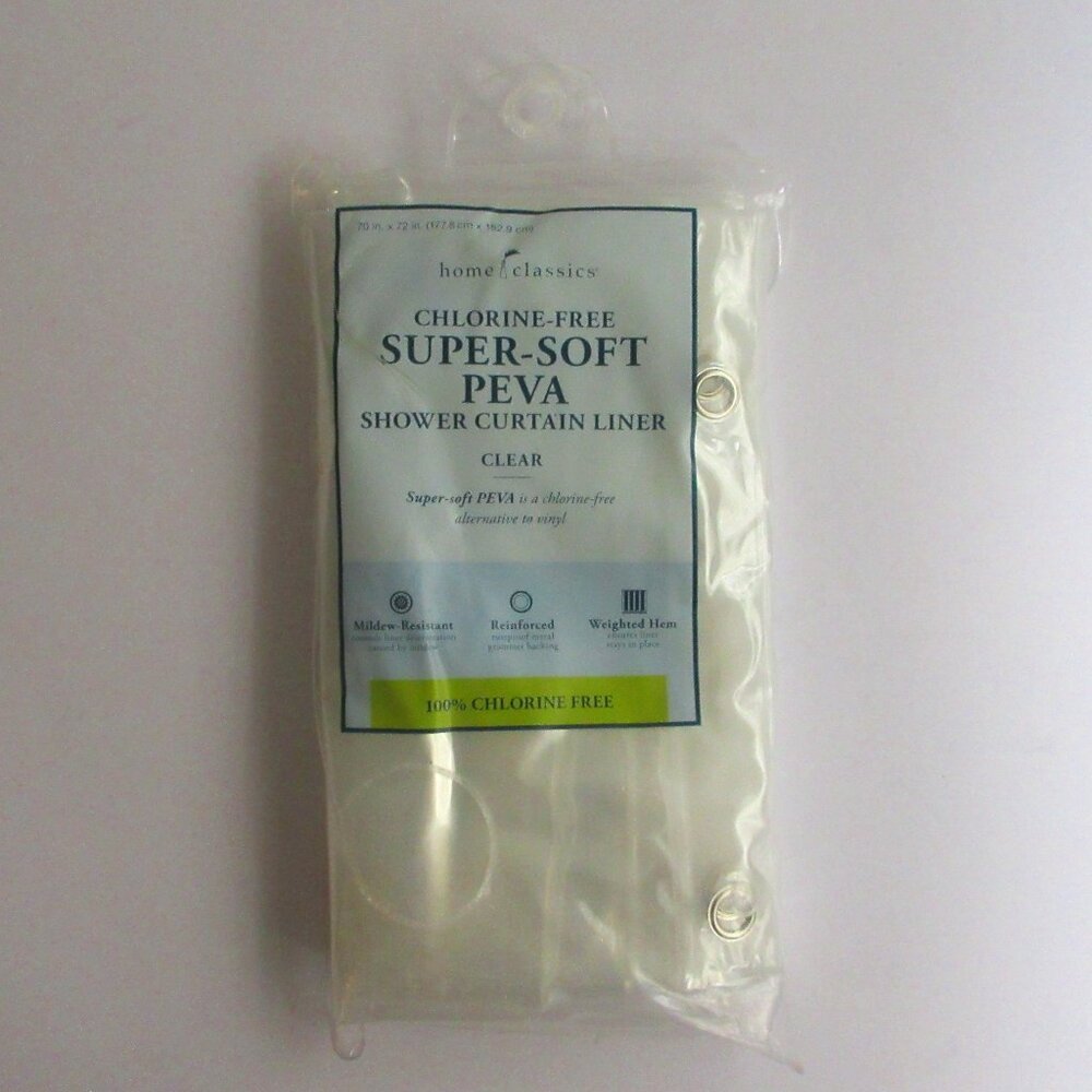 Clear Shower Curtain Liner PEVA 70''x72'' Mildew Resistant Odorless NEW Sealed